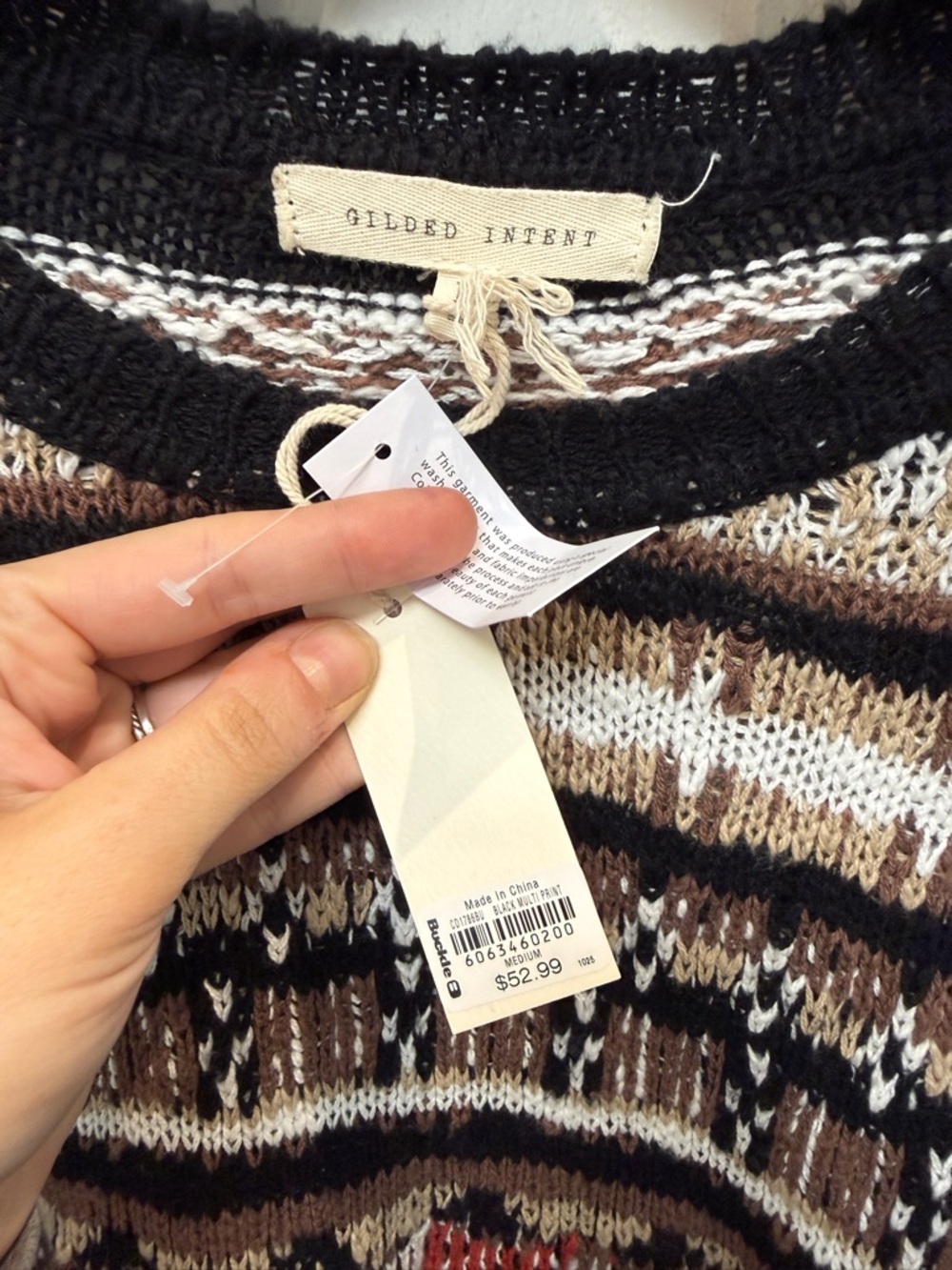 NWT Gilded Intent Mixed Sweater - Picture 6 of 7